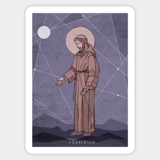 Saint Francis of Asis illustration Sticker